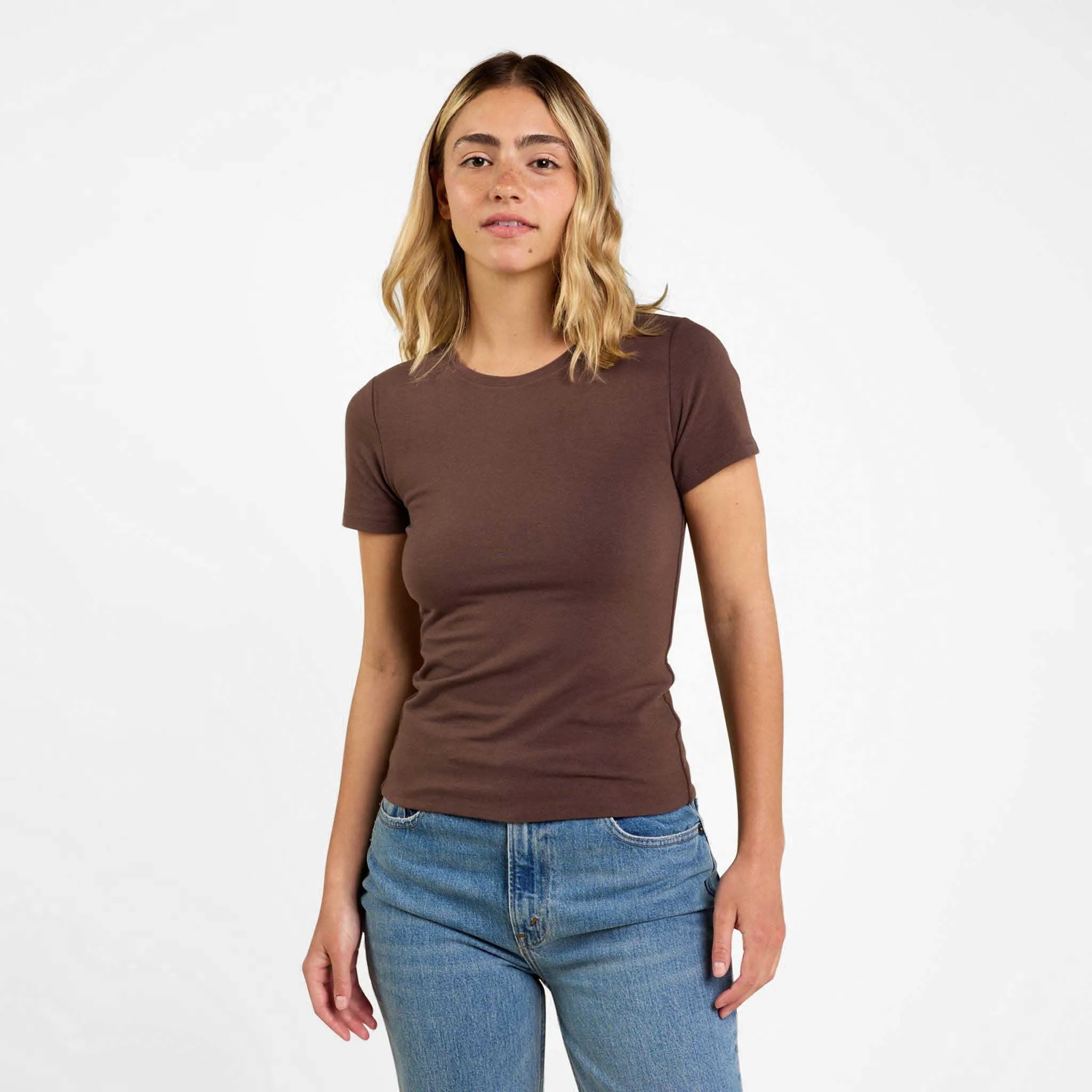 Cotton Stretch Classic Crewneck Tee